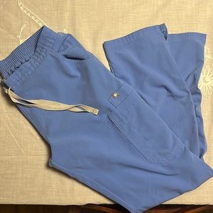 Figs Yola ceil blue scrub pants